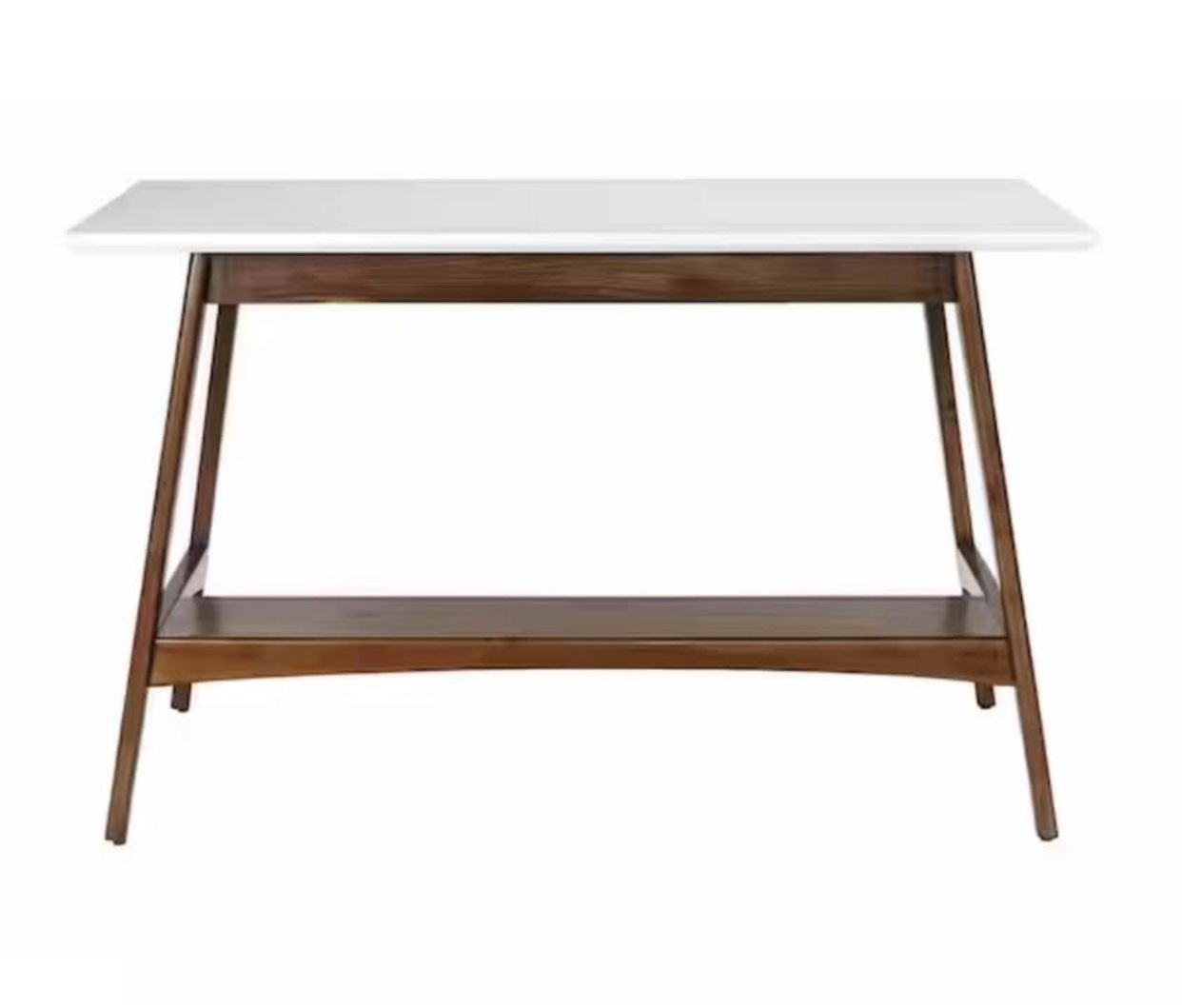 Madison Park Avalon Off-White/Pecan 48 in. W x 24 in. D x 30 in. H Desk