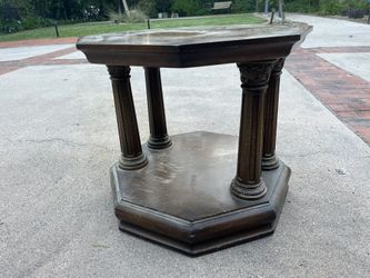 OCTAGONAL WOODEN SIDE TABLE
