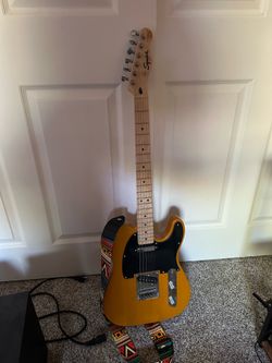 Used Squier Bullet Telecaster Butterscotch Blonde Solid Body Electric Guitar