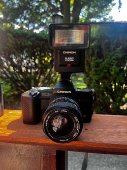 Chinon CP-7m 35mm Film Camera with Flash *untested