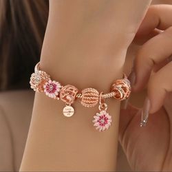 Rose Gold Charm Bracelet 