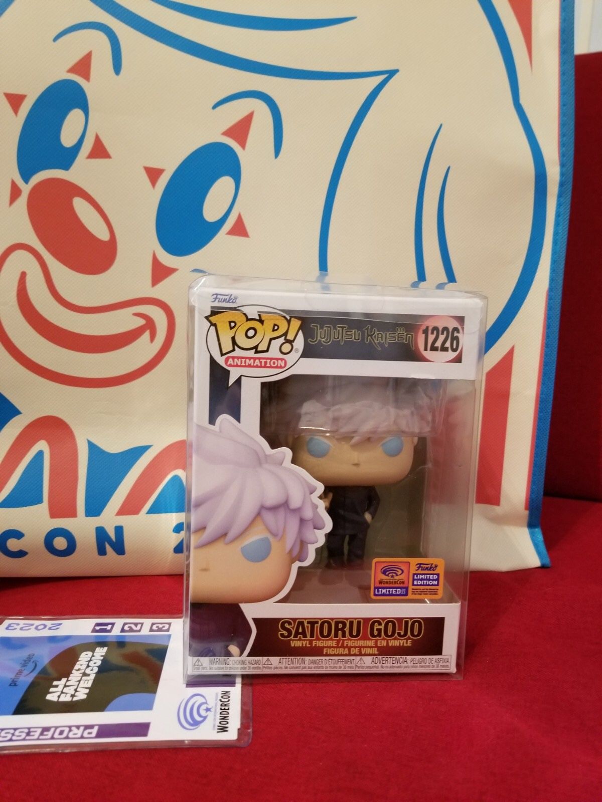Funko Pop Jujutsu Kaisen Satoru Gojo 1226 Wondercon 2023 Official Con Sticker