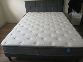 Pipishell Queen Bed frame + Mattress 10 Inch Queen size