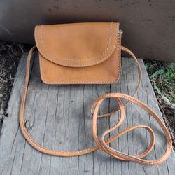 Vintage Small Orange Leather Purse