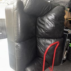 Free Leather (real) Double Seater Couch