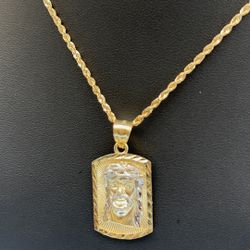 Jesus Pendant Rope Chain