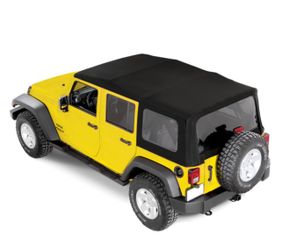 Jeep Wrangler Soft Top 4 Door Black Acrylic NEW