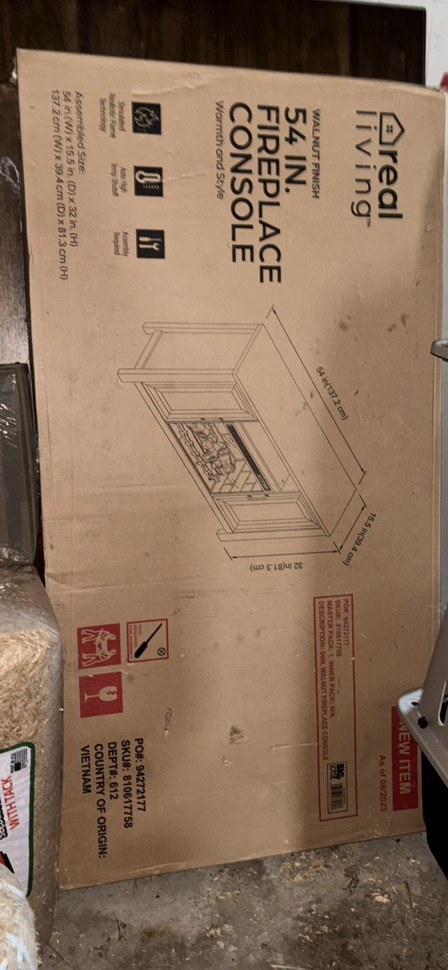 FINISH 54 IN. FIREPLACE CONSOLE Warmth and Style