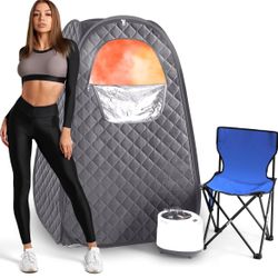 Portable Steam Sauna With Chair 