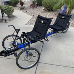Like New Electric Assist TerraTrike Rover Tandem Bike
