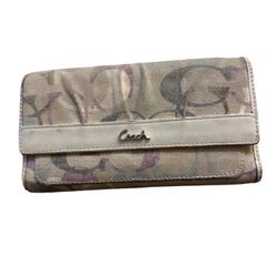 Coach emblem wallet multicolor