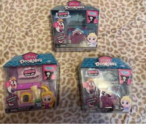 Disney Doorables Mini Playset Lot of 3