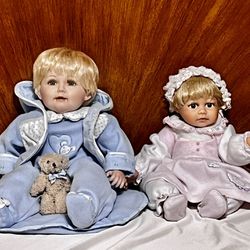 Porcelain Boy & Girl Doll SOLD AS A Set OR Separately. READ DESCRIPTION. Milford/Greenwood, DE