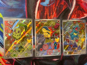 Pokemon First Partner Promos Johto Chikorita Cyndaquil Totodile