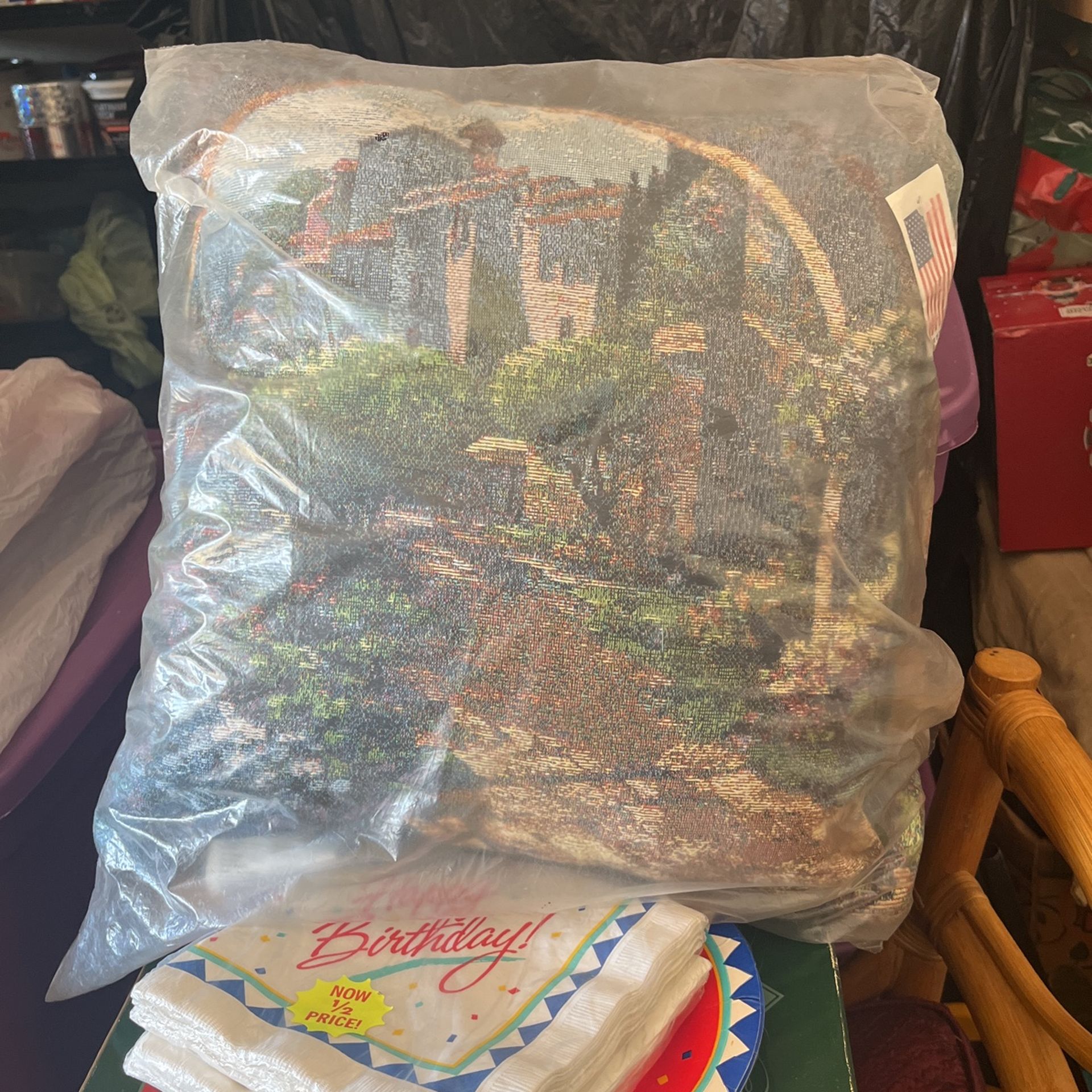 Villa Cipriani Blanket & Pillow~NEW in Plastic