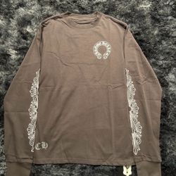 Brown Chrome Heart Long Sleeve