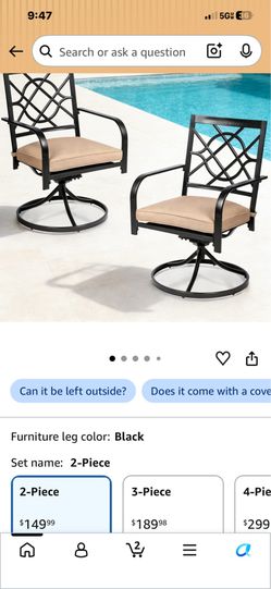 Patio chairs