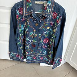 Carrie Allen Embroidered Denim Jacket