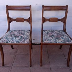 2 Vintage Dining Chairs 
