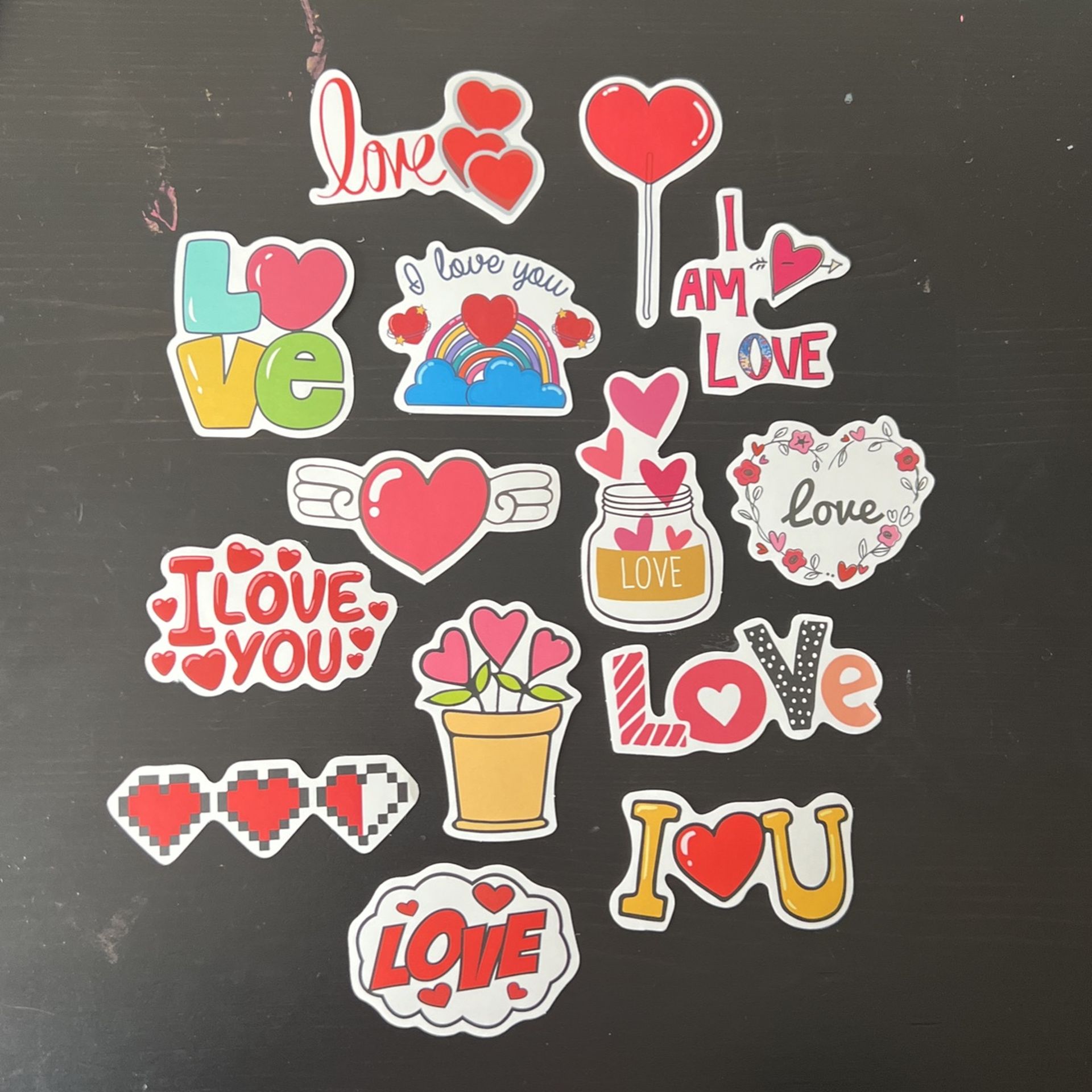 Pink Handmade Love Stickers