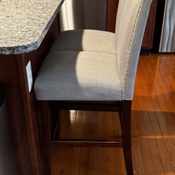 Gray Denim Bar Stools