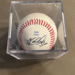 Kole Calhoun And Matt Shoemaker Signed Baseball