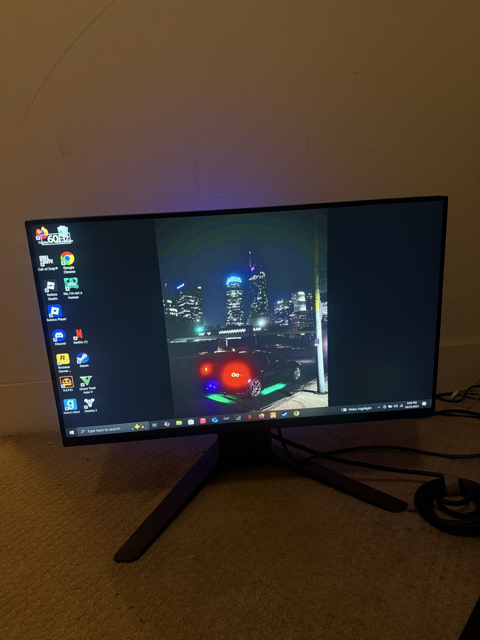 Alienware 25 Gaming Monitor 240hz