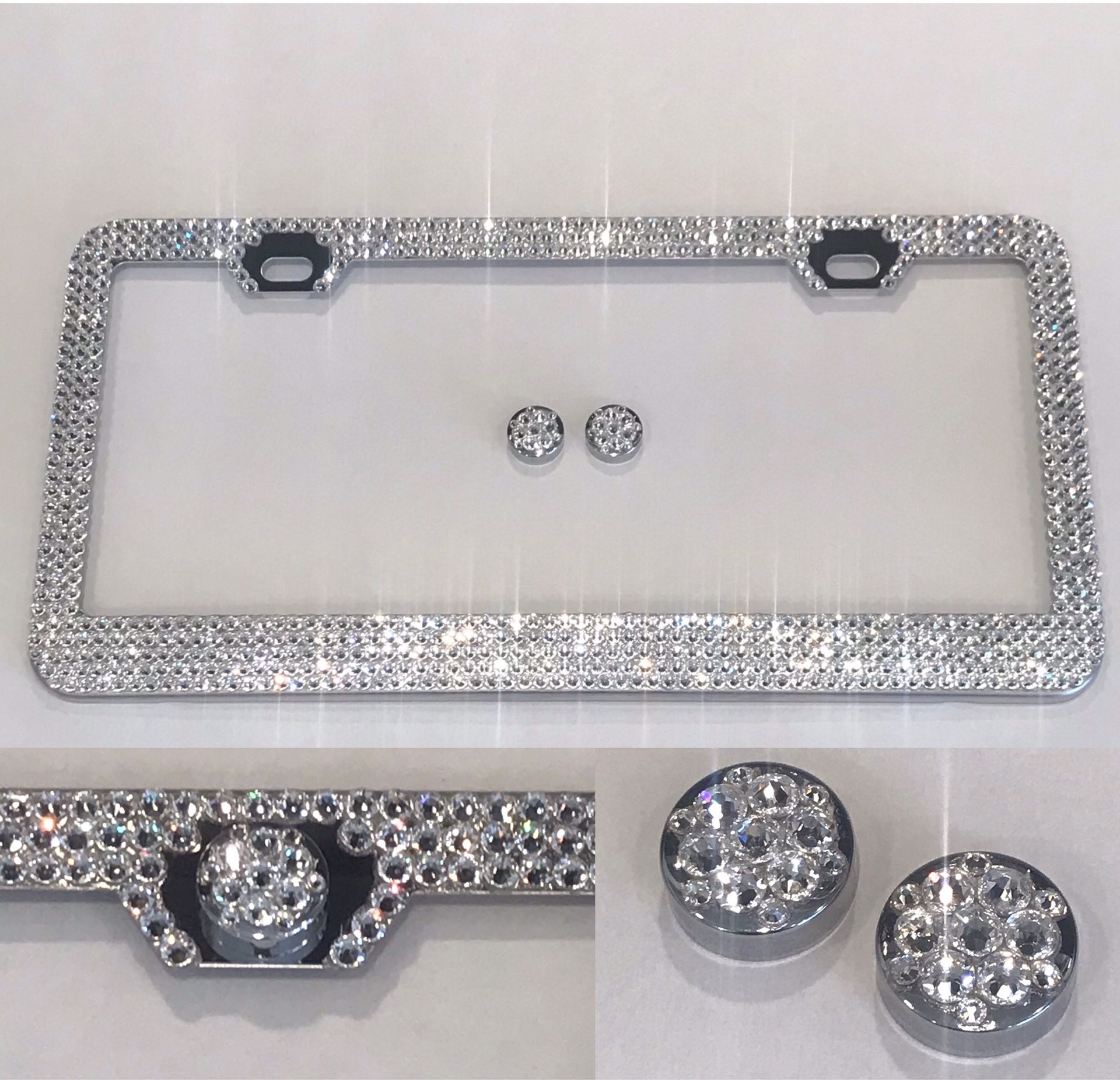 Swarovski crystal license plate frame BRAND NEW & Beautiful
