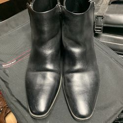 Calvin Klein Raxton Men’s Black Leather Ankle Boots Size 11