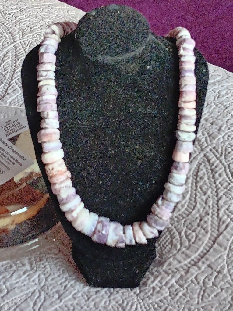 Purple Puka Shell Necklace