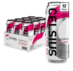 CELSIUS ESSENTIALS™ Sparkling Dragonberry, Sugar Free Performance Energy Drink, 16 Fl Oz (Pack of 12)