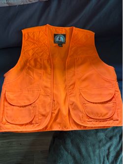 Hunting Safety Bright Orange Vest by Master Sportsman Rugged Outdoor Gear - Large