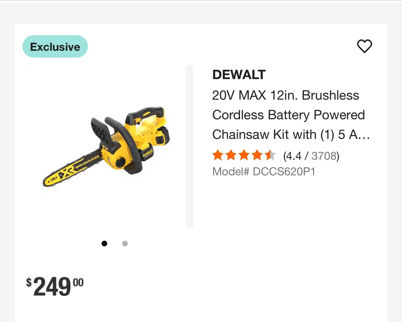 Dewalt Chain Saw