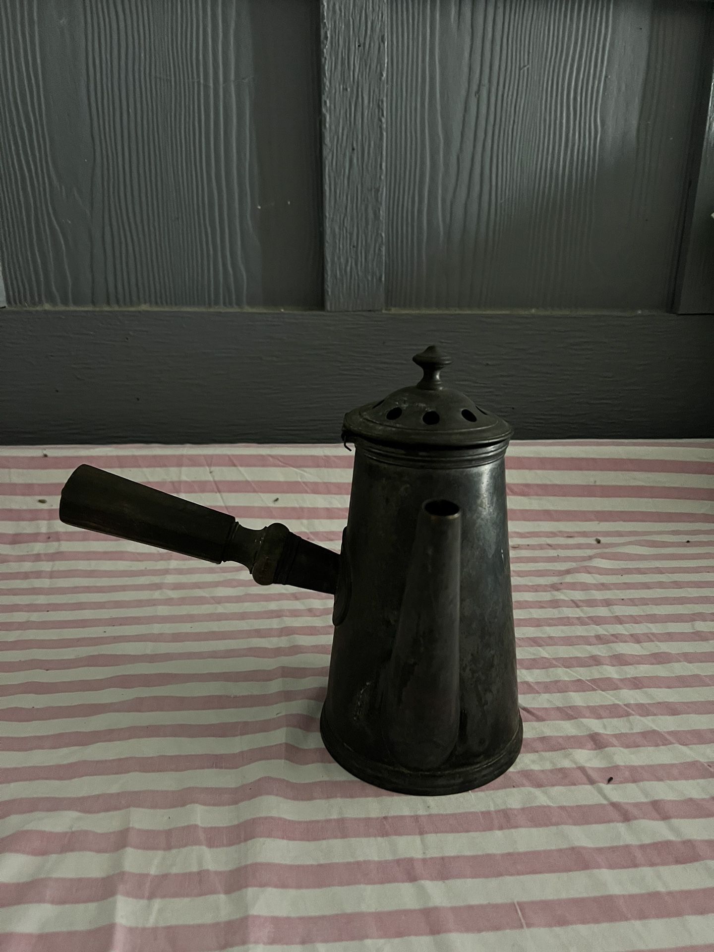 Antique English Pewter Chocolate Pot