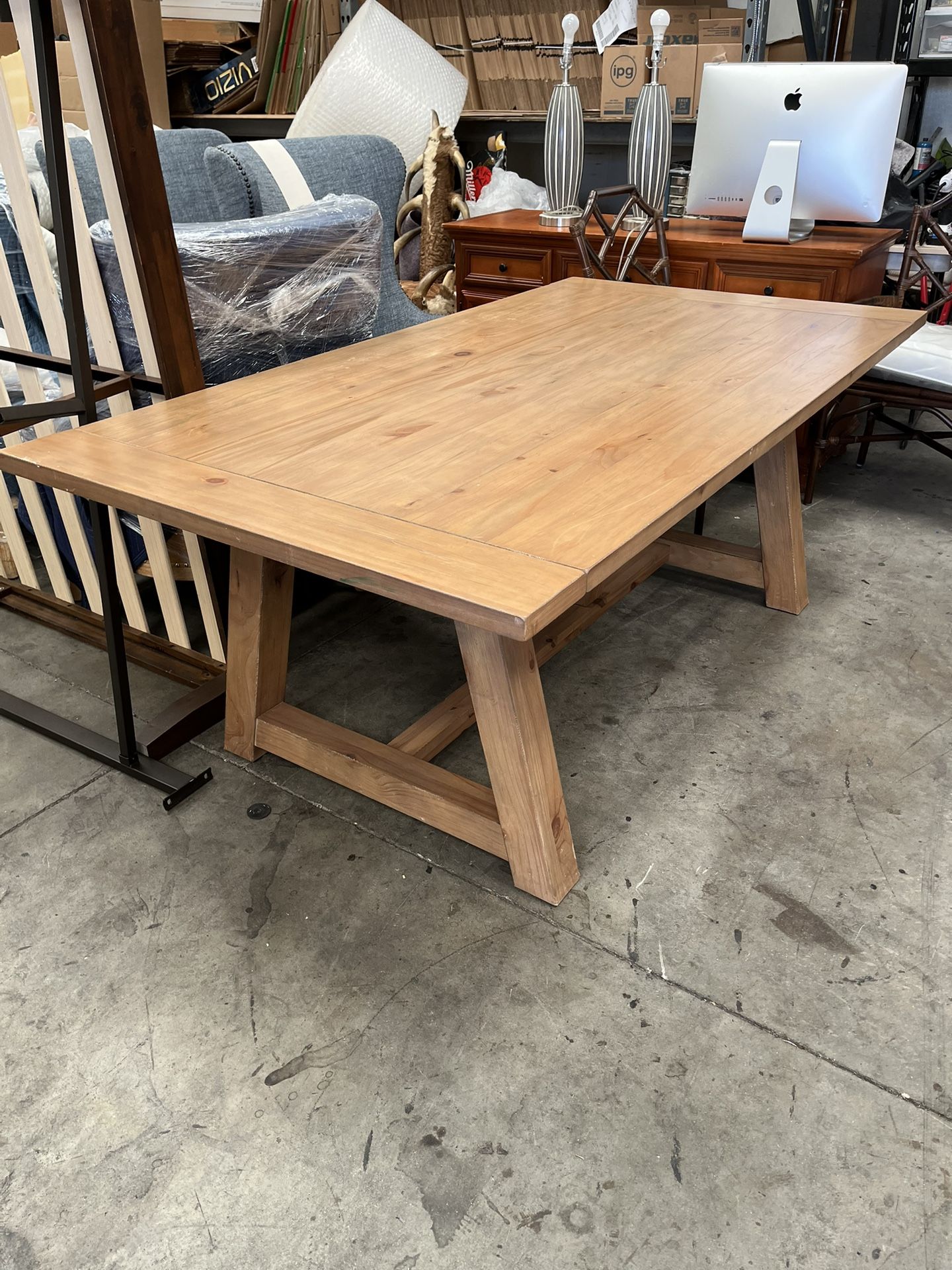 Trestle Table with Breadboard Extensions