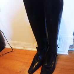 Black Italian Leather Boots