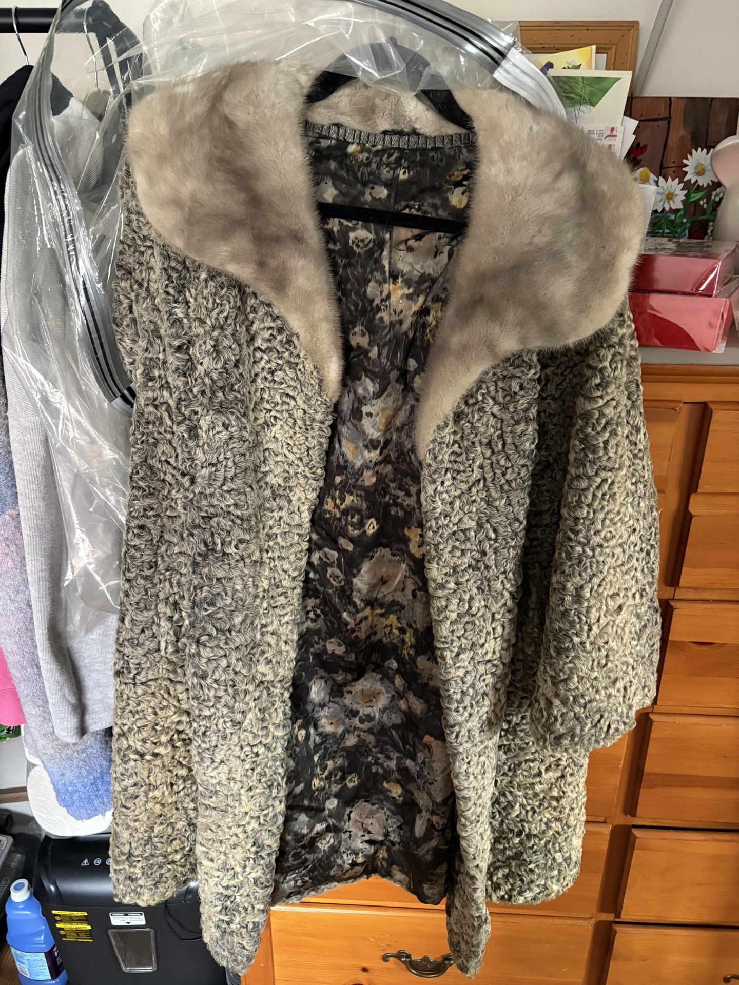 Vintage Lamb & Mink Coat