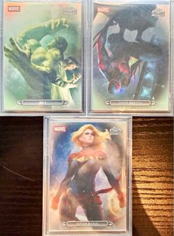 2026 Topps Marvel Chrome Fanfare 3 Card Lot Hulk Spider-Man 2099 Captain Marvel