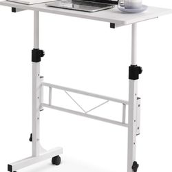 Brand New Adjustable Standing Desk with Wheels – 32” Portable Mobile Workstation