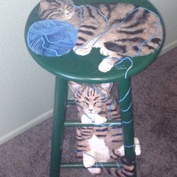 Bar Stools. And Hat Box