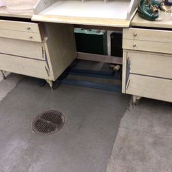 Mid Century Dressers With Writing Desk/Vanity And Bed