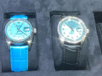 Rolex Omega Datejust 36mm Sky Blue Box Papers Buy  Sale Trade 