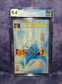 Terminator The Burning Earth #1 1990 CGC 9.4 WP NS Alex Ross 1st Published Art
