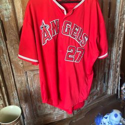 Baseball Jerseys Angels Number TROUT/angels jersey, Majestic, OHTANI 17 27 