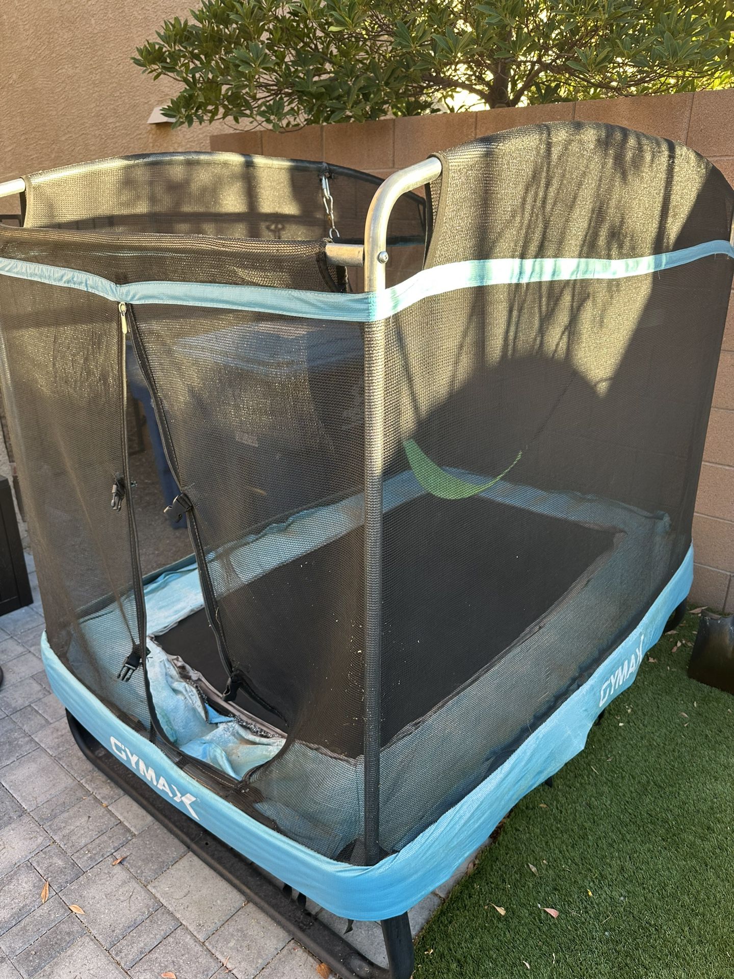 Kids Rectangular Trampoline With Swing