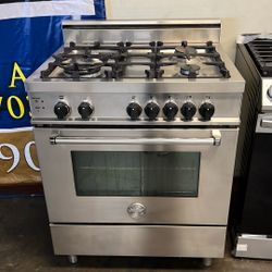 BERTAZZONI 30”WIDE GAS RANGE STOVE IN STAINLESS STEEL 