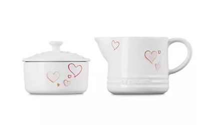 Le Creuset Heart Collection – Cream & Sugar Set + 4 Mugs – NEW 💕