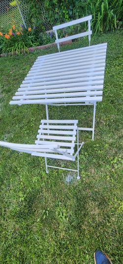 Metal folding patio set
