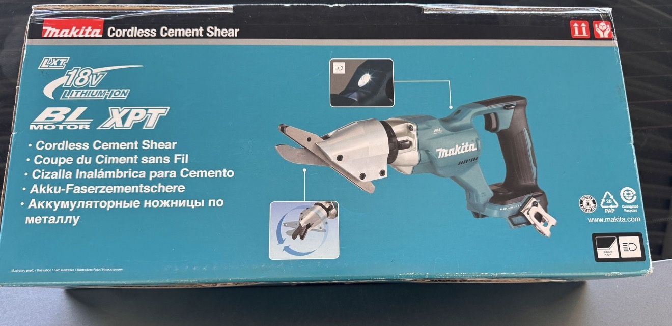 Makita 18V LXT Brushless Cordless 1/2 in. Fiber Cement Shear (Tool Only) New
