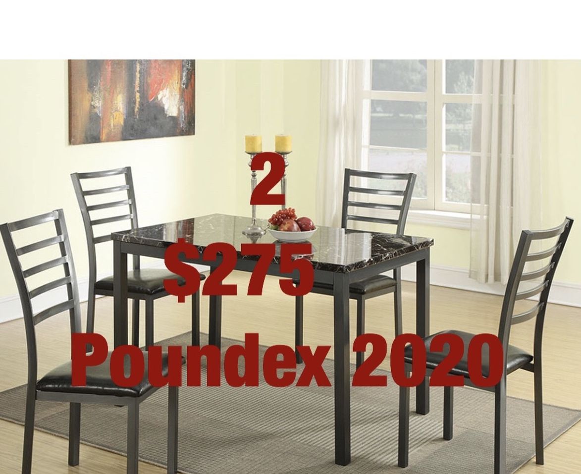 Dining sets. Assembly required. Free delivery.